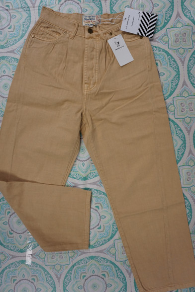15pc FREE PEOPLE x Sandrine Rose BEIGE Jeans 24 & 25 #29857A (Z-3-2)