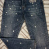15pc FREE PEOPLE x Sandrine Rose POLKA DOT Blue Jeans #29870A (J-4-7)