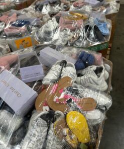 mixed assorted shoes pallets