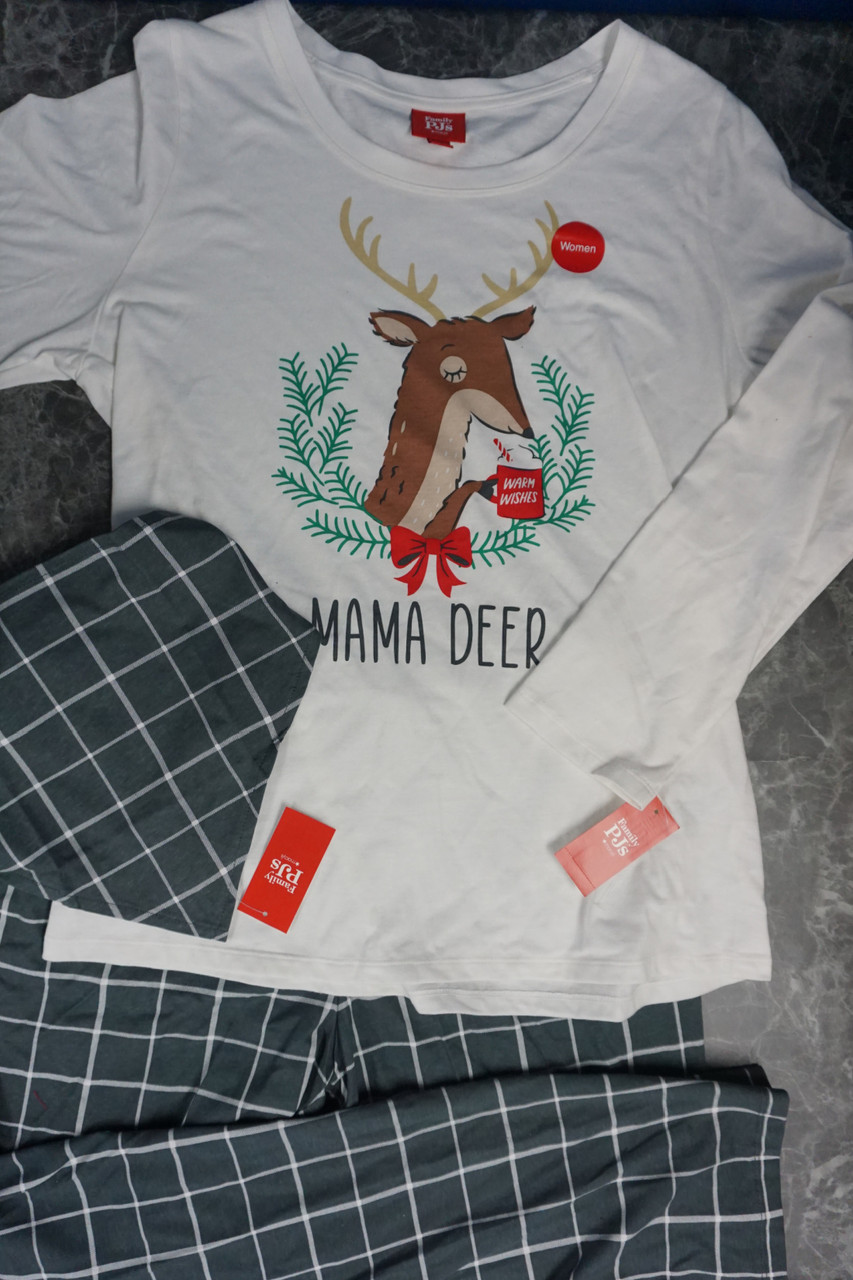 105+10PC=115 TOTAL WOMENS & PETS CHRISTMAS MATCHING PAJAMAS HOLIDAY